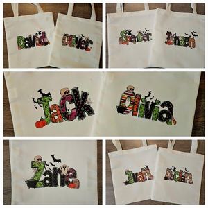 Personalized Halloween treat bags